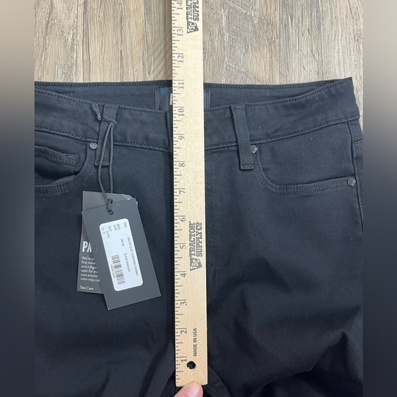 PAIGE Constance Skinny Slit Hem Black Jeans - Picture 8 of 13